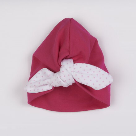 New Baby dievčenská čiapka turban For Girls dots ružová