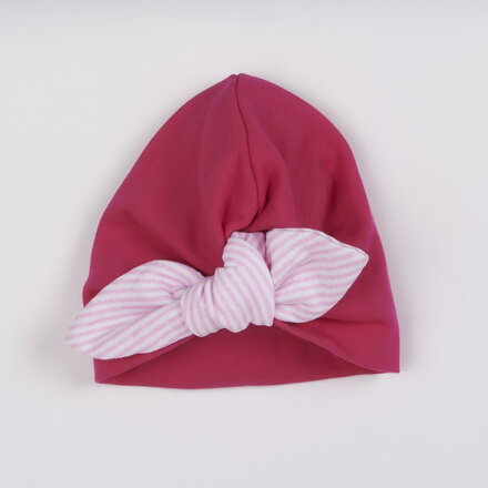 New Baby dievčenská čiapka turban For Girls stripes ružová