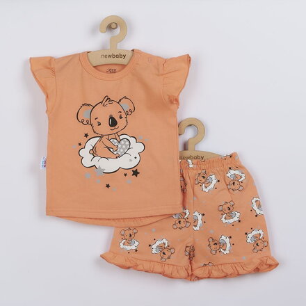 New Baby dievčenské pyžamo s krátkym rukávom Dream lososové