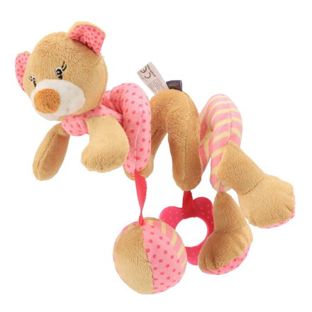 Baby Mix hračka na postieľku Špirála medvedík ružový