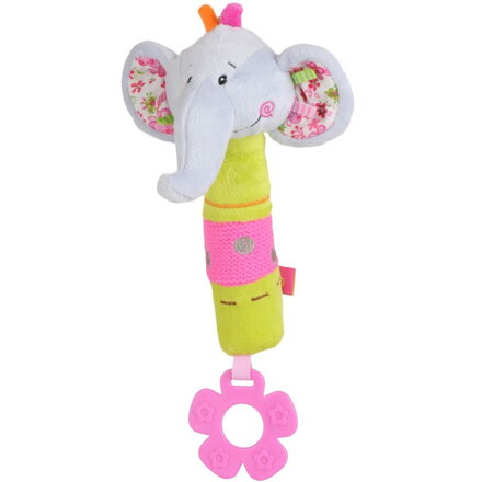 Baby Ono plyšová pískacia hračka s hrytátkom sloník