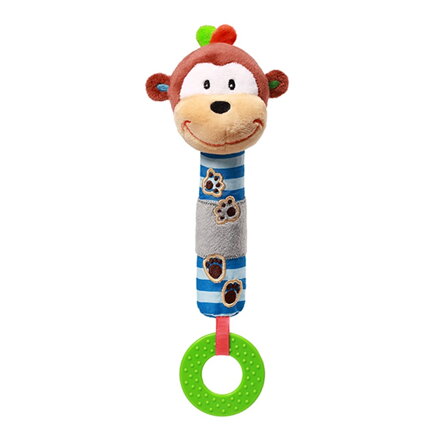 Baby Ono plyšová pískacia hračka s hryzátkom opička George