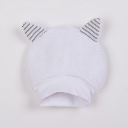 New Baby luxusná detská zimná čiapočka s uškami Snowy collection