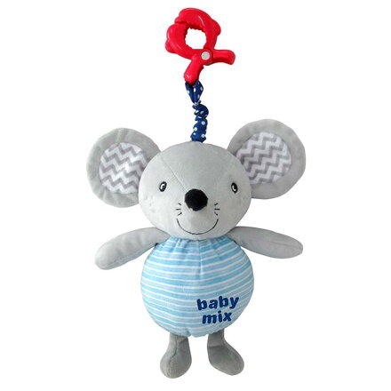 Baby Mix detská plyšová hračka s hracím strojčekom Myška