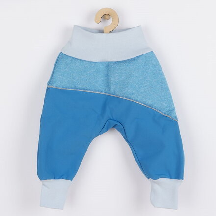 New Baby detské softshellové nohavice modré