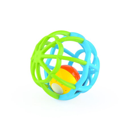 Baby Mix interaktívna svietiaca a hrajúca hrkálka Balónik modrá