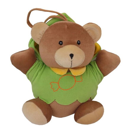 Baby Mix detská plyšová hračka s hracím strojčekom medvedík zelený