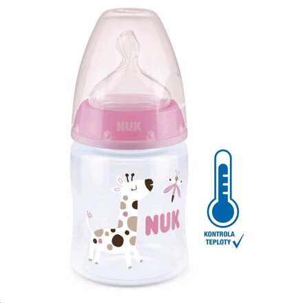 NUK dojčenská fľaša First Choice Temperature Control 150 ml pink
