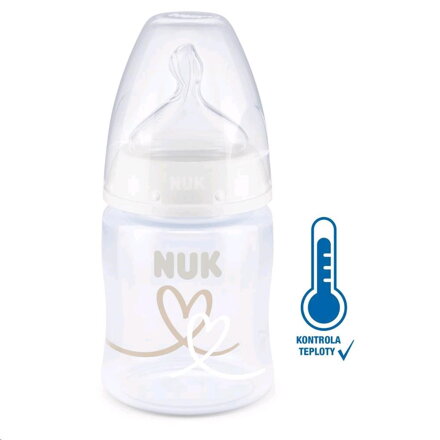 NUK dojčenská fľaša First Choice Temperature Control 150 ml white