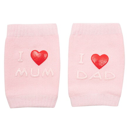 New Baby detské nákolenníky s ABS I Love Mum and Dad ružové