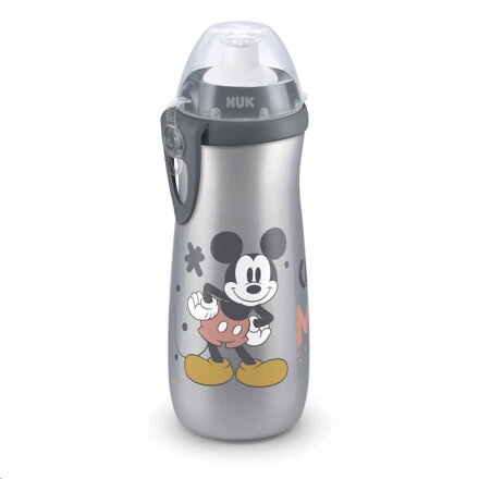 NUK detská fľaša Sports Cup Disney Cool Mickey 450 ml grey