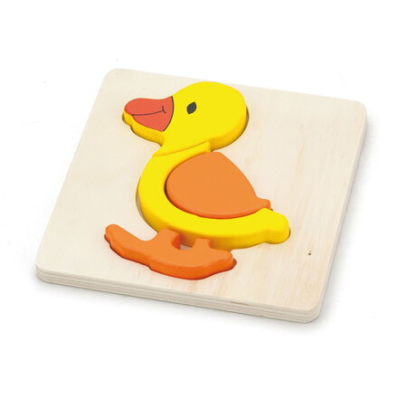 Viga drevené puzzle pre najmenších Kačica