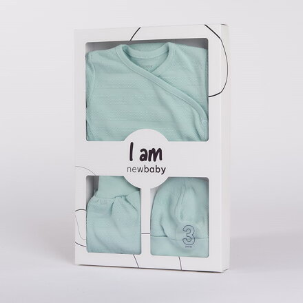 New Baby 3-dielna dojčenská súpravička do pôrodnice I AM modrá