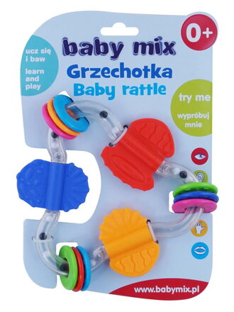 Baby Mix detská hrkálka farebný trojuholník